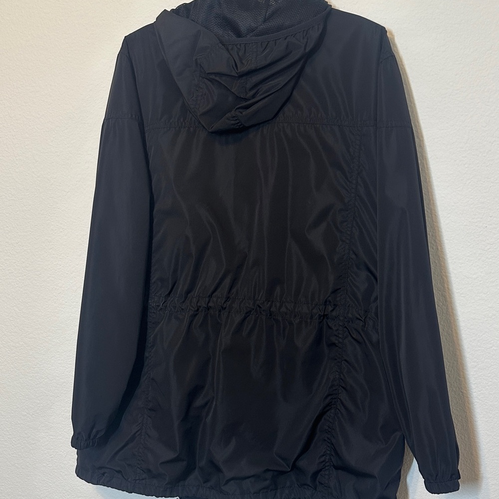 Old Navy Anorak Raincoat Women's Black Hooded Jacket XL - Picture 4 of 12